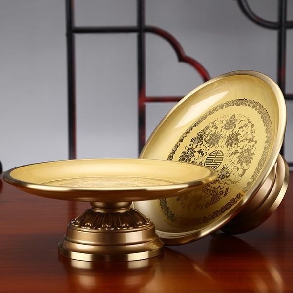 

decorative objects & figurines yuantong buddha has eight auspicious fruit plates, pure copper buddha's front plates and tribute