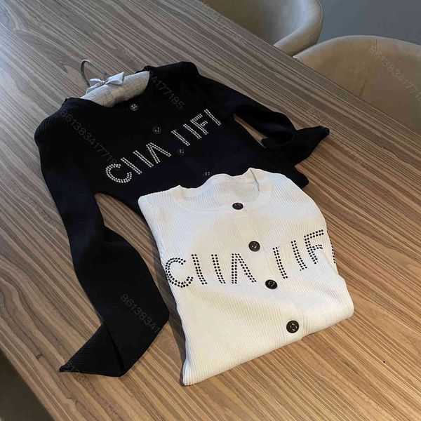 

brand sweaters fashion sweaters women coats white wool knitted shirt blouse with alphabet buttons slimming girls knitting hooded sweatshirt, White;black