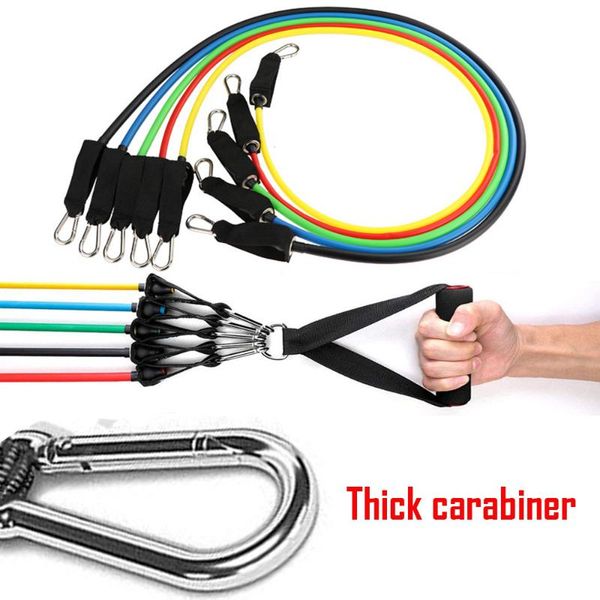 

resistance bands 11 pcs fitness set elastic body rope pull exercise training expander gym