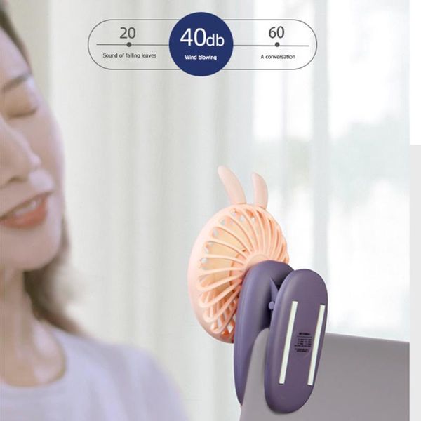

cute portable fan 3 in 1 handheld clip deskusb charging air cooler 3 speeds easy cool purifies air cooling fan