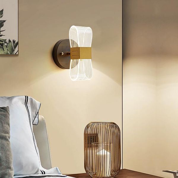 

loft crystal wall lights living room decoration rope iron bedroom bedside bedroom bedside wall lights for home lamp