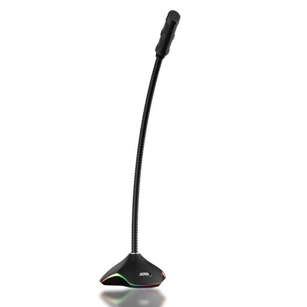 

popuÂ·pine usb gaming microphone professional for pc desknotebook omnidirectional capacitor colorful light wired microphones