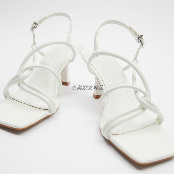 

dress shoes lmcavasun 2021 summer white cross strap sandals women romen high-heeled buckle sandal female, Black