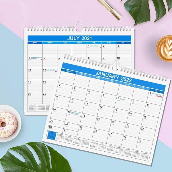 

decorative objects & figurines portable wall calender easy use paper hanging planning 18 months organizing calendar wire spiral flip design