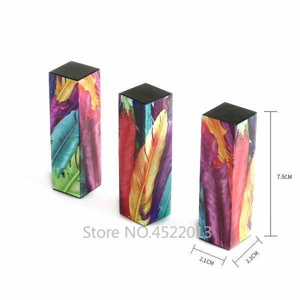 

storage bottles & jars 12.1mm 10/30/50pcs square 3d feather empty lipstick tube,diy refillable plastic lip bottle,cosmetic shell packag