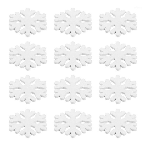 

christmas decorations oyard 100pcs mini snowflake wooden white snow flake craft decoration supplies