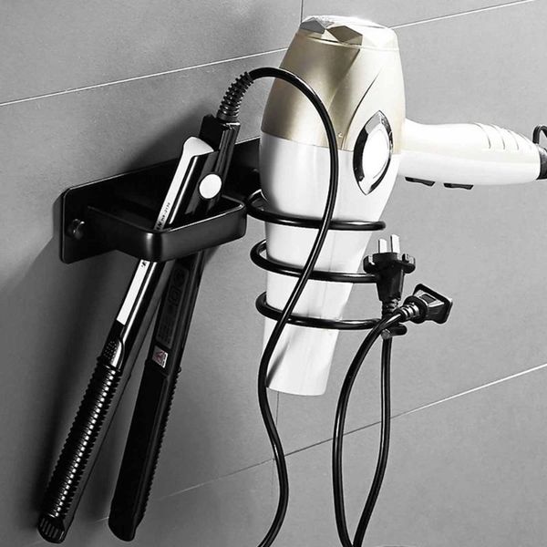 

hooks & rails hairdryer rack space aluminum perforated wall mounted hair dryer storage holder for bathroom barber shop el