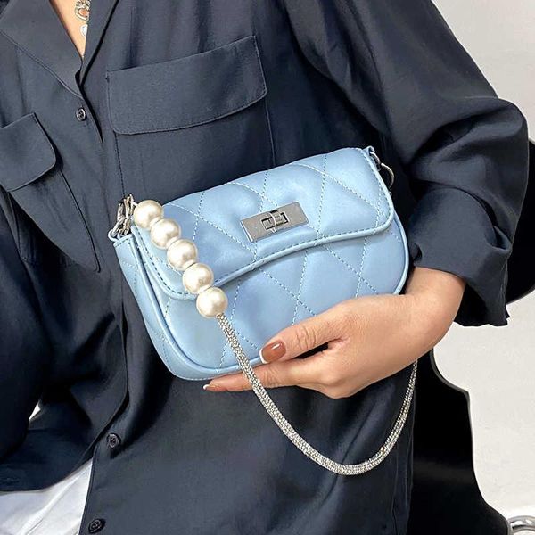 

evening bags pearl design mini pu leather shoulder underarm crossbody for women 2021 luxury fashion chain handbags and purses