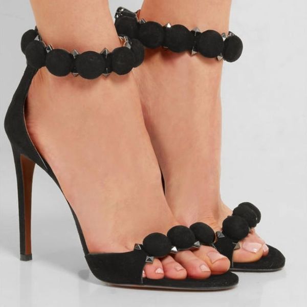 

shoes woman wedding heels high heelss sandals summer style quality women shoes, Black
