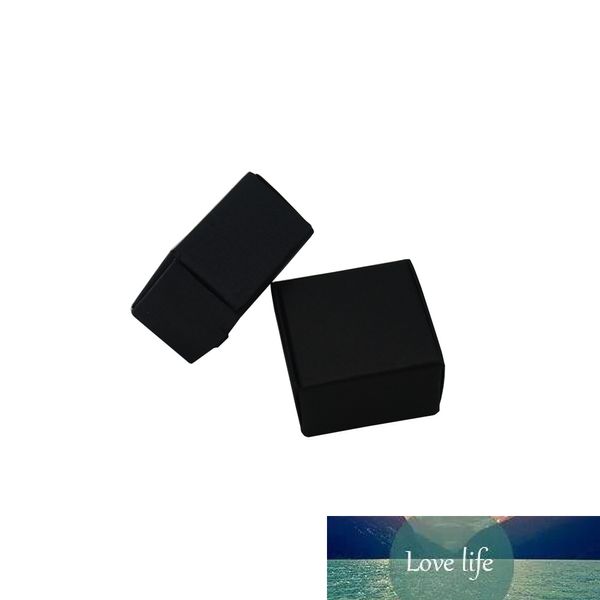 50 шт. / Лот 4 * 4 * 2,5 см Черный маленький пустой Рождественский подарок DIY Kraft Paper Box ювелирные изделия пакет бумаги коробки ручной работы ящики для хранения