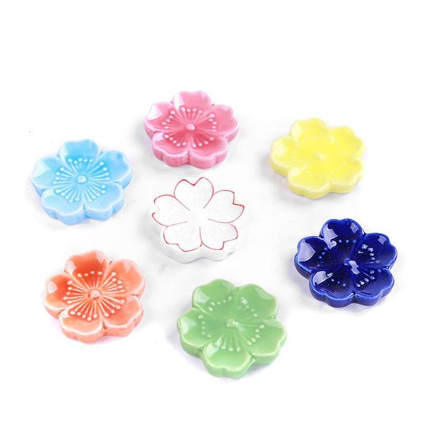 

ceramic cherry blossom chopsticks stand multicolor cherry blossom chopsticks rack pen holder ceramic crafts