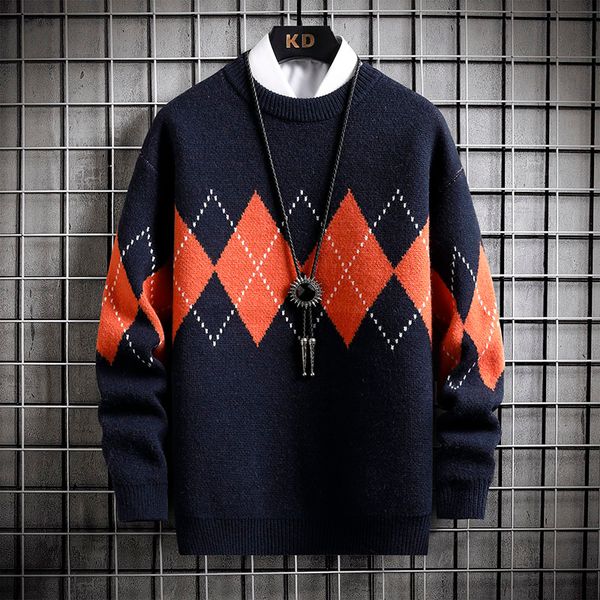

men's sweaters harajuku and hip hop style loose sweaters, casual street clothes, black knitted fashion, winter autumn, 2021, White;black
