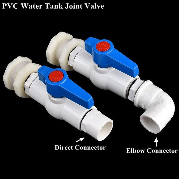 

watering equipments 1set 1/2" 3/4" 1" pvc aquarium fish tank inlet water drain joint direct/elbow garden pipe connector valve