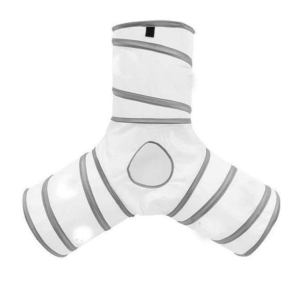 

cat toys 3 way play tunnel and collapsible kitten indoor outdoor toys-collapsible pet tunnels- for small