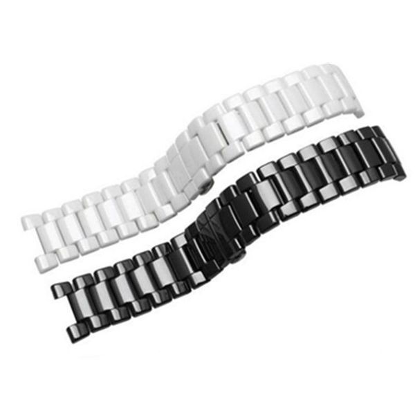 

watch bands watchbands 20*11mm 18*10mm black white ceramic band strap bracelets for mens women lady /gcwatches replace, Black;brown