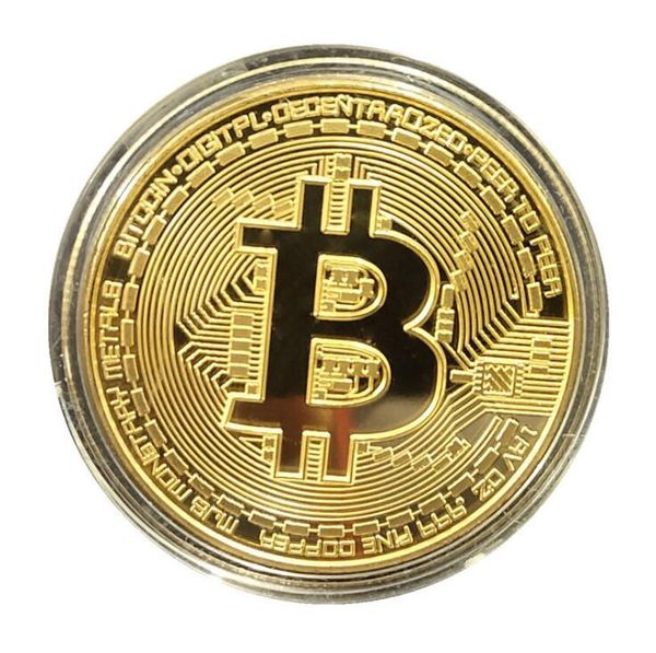 Moneta Bitcoin placcata Monete souvenir commemorative storiche Collezione d'arte BTC Valuta virtuale Regalo d'imitazione antica DHL