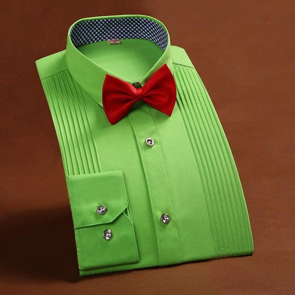 

men's dress shirts 2021 arrived french button wedding tuxedos social long sleeve black white, White;black