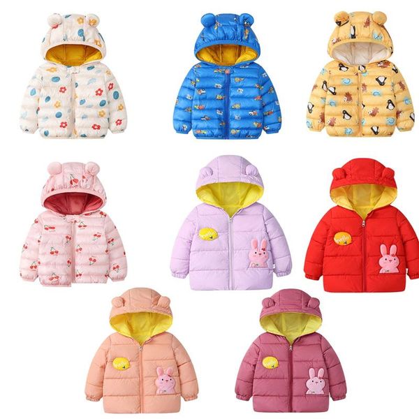 

down coat autumn winter hooded children jackets for girls candy color warm kids cotton coats girl boys outerwear clothes, Blue;gray