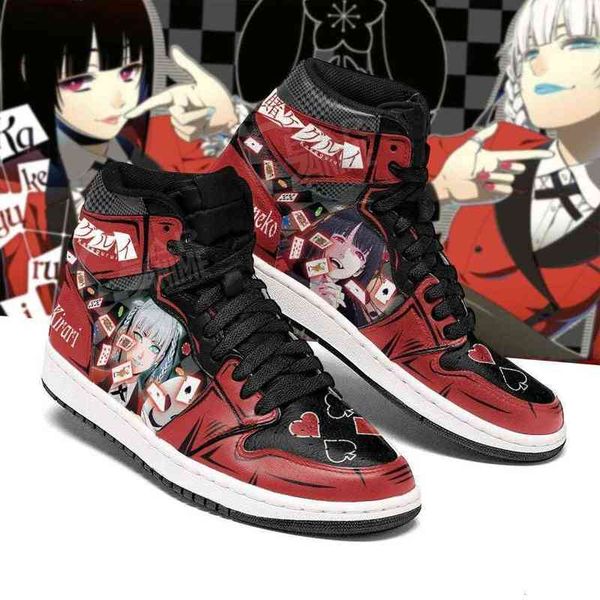 

yumeko kirari kakegurui sneakers anime custom sho from fan requt, Black