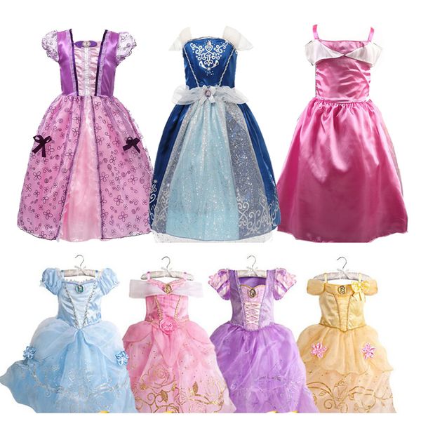 Mädchen Prinzessin Kleider Elegante Baby Kinder Party Kleidung Cosplay Kostüm Karneval Weihnachten Party Robe Dress Up Für 2-8 Jahre mädchen 210317