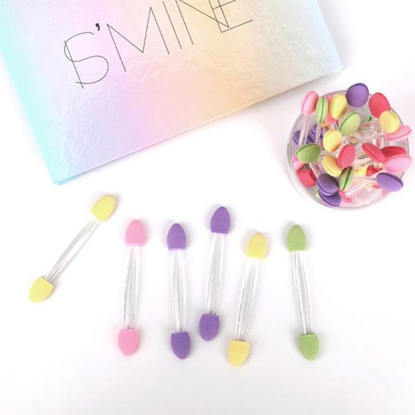 

eyelash curler 20pcs eye shadow brushes double-headed portable makeup brush cosmetic supplies for assorted color