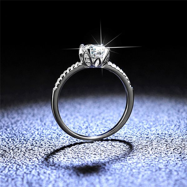 

silver diamond moissanite ring 925 jewelry women birthday gift, Golden;silver