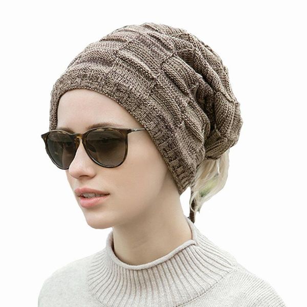 

women's men's pullover caps hat bibs scarf multifunction woolen autumn winter knitted cycling caps road bicycle bike cap hat, Black