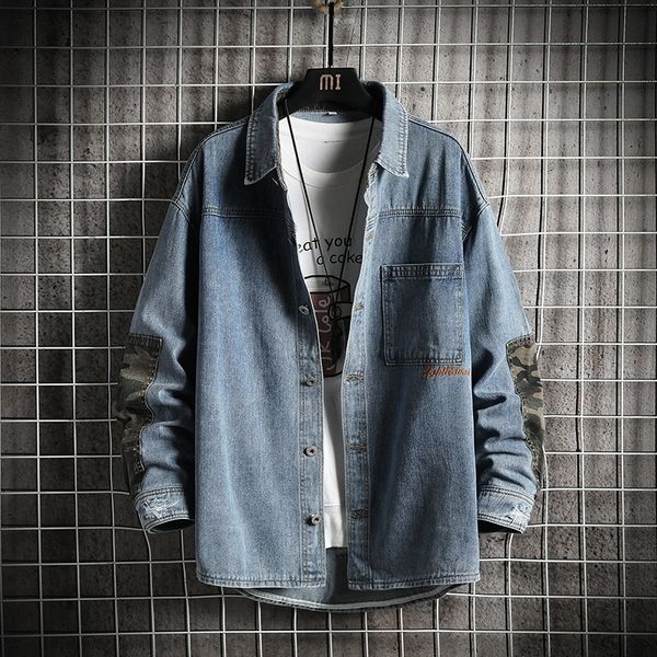 

new men's denim jeans 2021 autumn spring fashion jackets male casual outwear clothes 9n1s, Black;brown