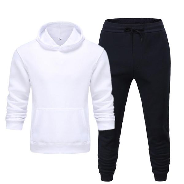 

2021 men's brand sportswear suit men's sports hoodie + pants suit casual sportswear hoodie, Gray