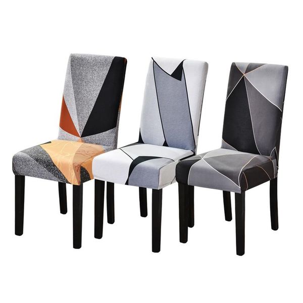 

chair covers square lattice printed stretch cover for dining chairs room office banquet protector elastic material cushion