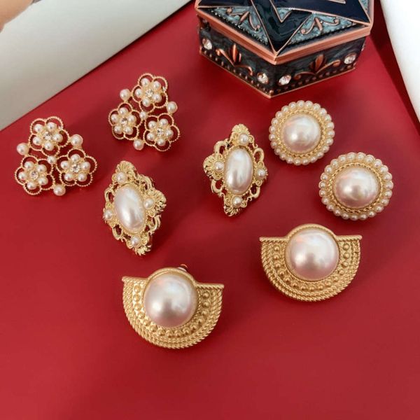 

qingdao dongxiyang pearl 925 silver needle earrings ear clip cool fashion niche