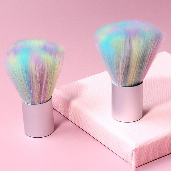 

nail art kits mini color brush dust short handle mushroom cleaning