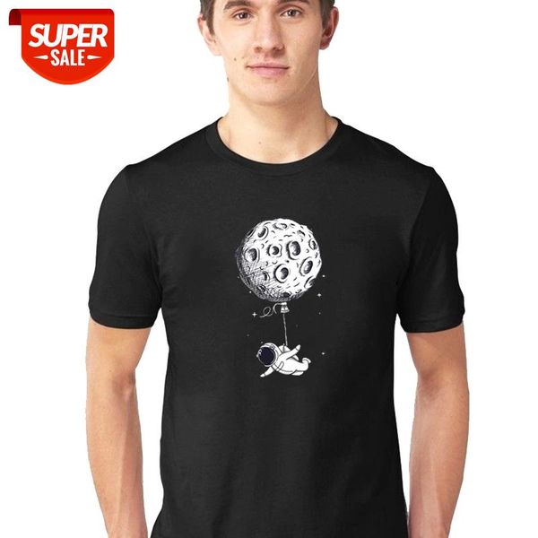 

astronauts moon series t shirt funny design the space flight print men fashion clothing casual 100% cotton soft shirt men #ui4r, White;black
