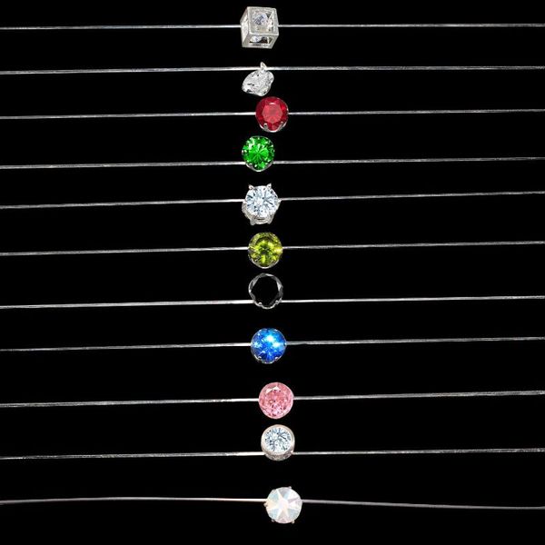 

pendant necklaces fashion transparent fishing line zircon necklace short jewelry clavicle chain men and women temperament gift, Silver