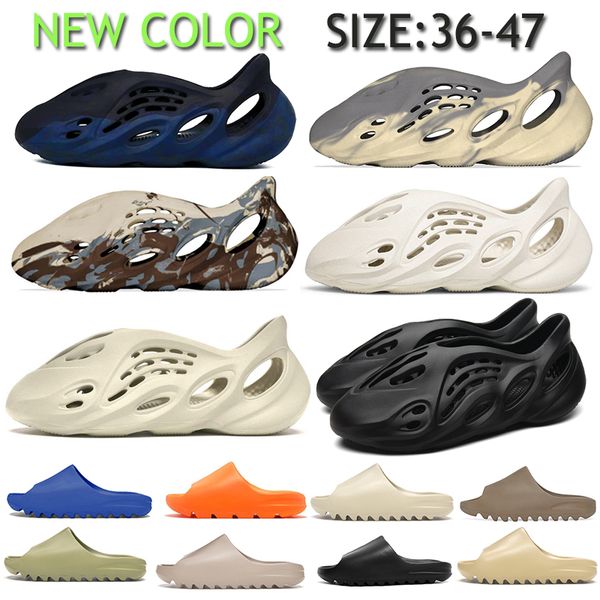 

foam runner sandal slipper mineral blue cream clay enflame orange black white bone resin desert sand men women fashion slides sandals shoes