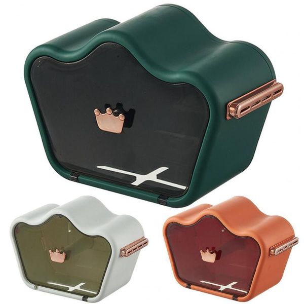 

toilet paper holders crown shape wall-mounted tissue box plastic round corner bathroom napkin