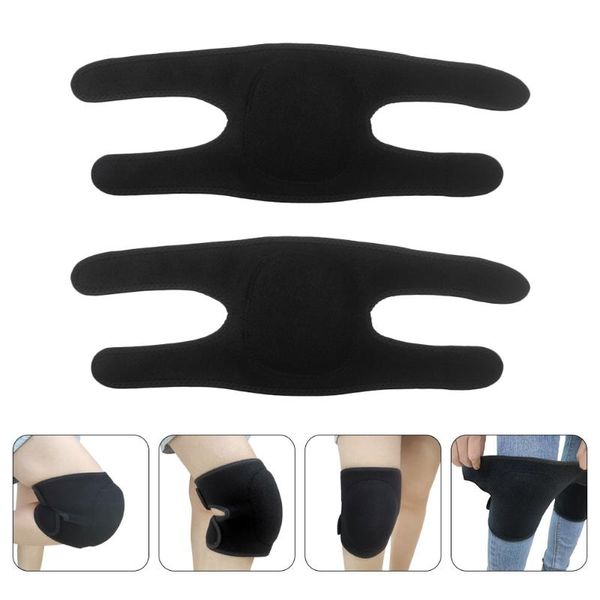 

elbow & knee pads 1 pair cycling warm keeping kneepad indoor fitness elastic for exercise, Black;gray
