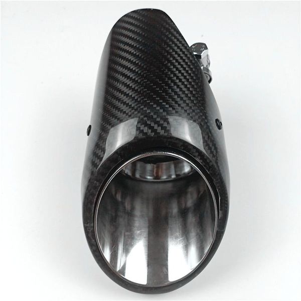 

manifold & parts 1 pcs real carbon exhaust muffler tips outlet 4.1" inch for car styling universal end pipes
