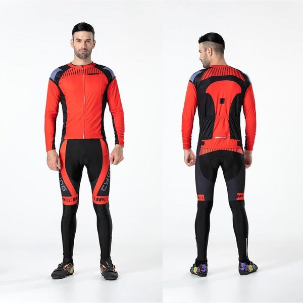 

racing sets moxilyn men's quick-dry cycling jersey set road bike bicycle shirt + bib pants with 20d gel padded mtb riding clothing kit, Black;blue