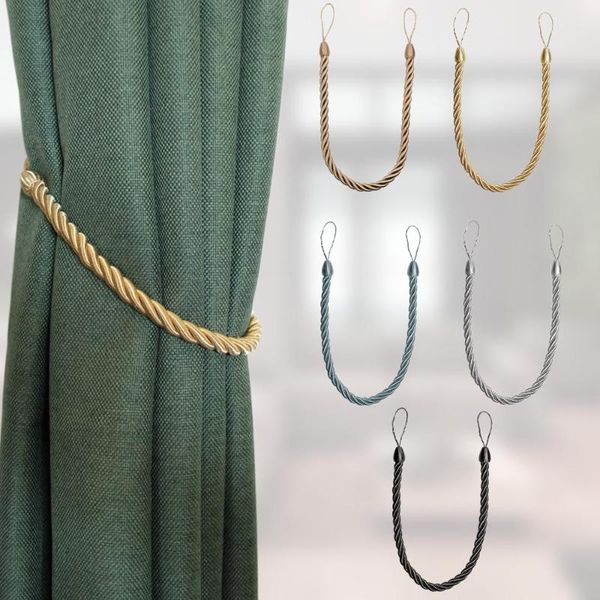 

2pcs handmade curtains tieback window cloth holdback room accessories curtains buckle rope bandage home decoration