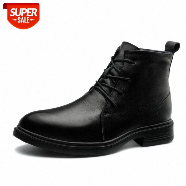 

cow leather winter men boots warm fur snow boots men outdoor work casual shoes fashion simple ankle size 37-50 #en5y