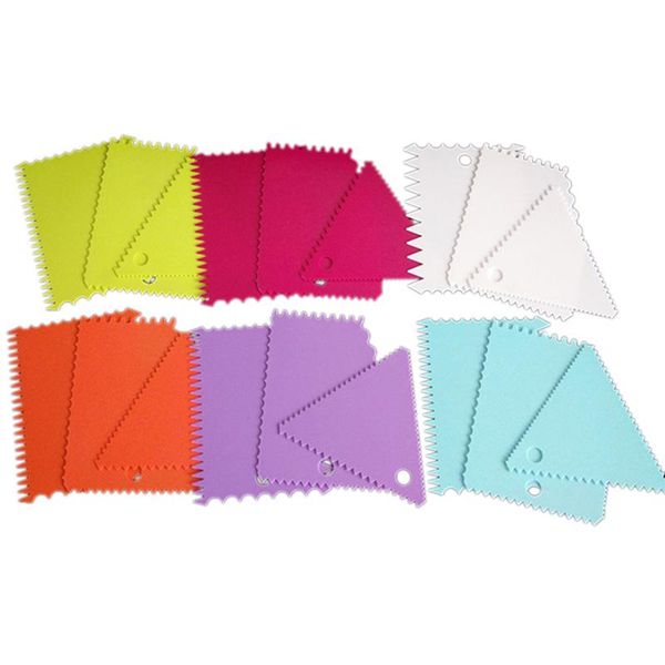 

baking & pastry tools 3pcs/set plastic dough cutter knife icing fondant scraper cake spatula home kitchen accessories tool