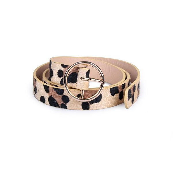 

belts fashion round buckle leopard pin belt for women strap pu leather waist bl503, Black;brown
