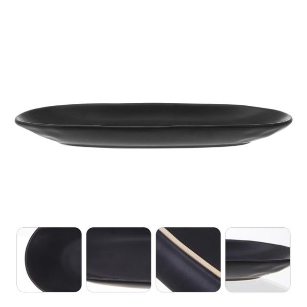 

dishes & plates 1pc matte ceramic sushi plate kitchen utensil tray container