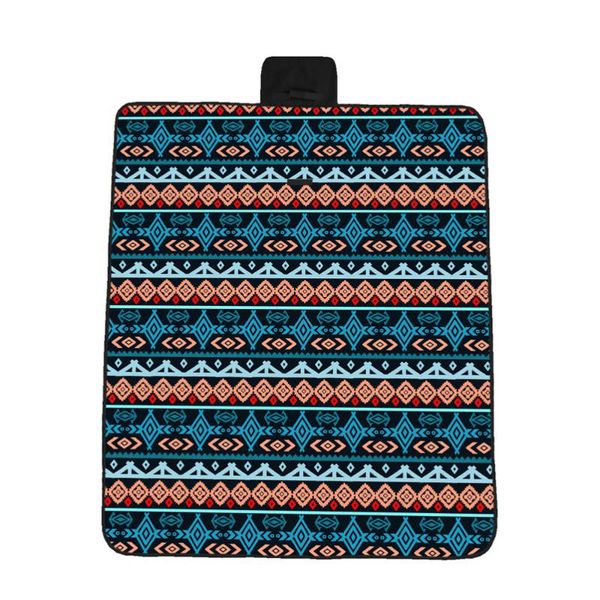 

1pc 3d printing pattern foldable picnic blanket beach cushion small thickened outdoor mat(bohemian pattern 148*122cm)