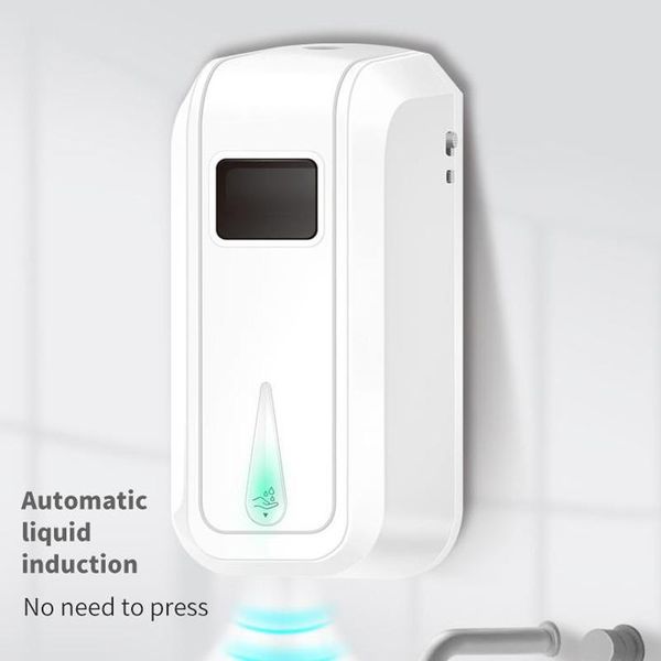 

liquid soap dispenser 1100ml automatic touchless sensor foam hand washer sanitizer alcohol spray wall washing machine