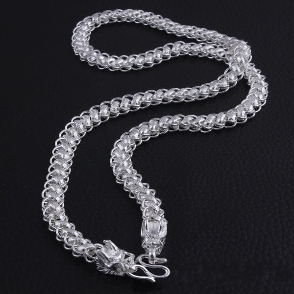 

2021 new real s999 pure sier men's jewelry leading domineering personality thick chain fashion man necklace 8a0o, Silver