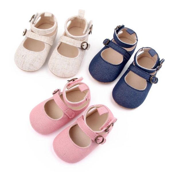 

first walkers spring autumn 0-18m baby sole girl solid color princess shoes toddler soft cotton walking