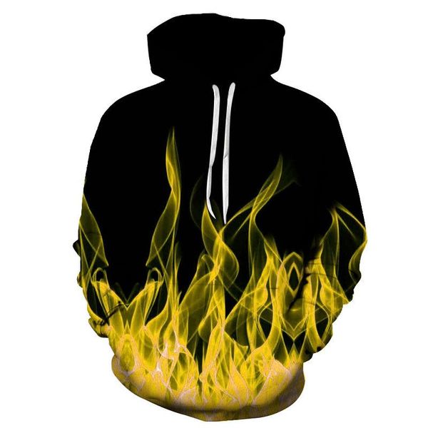 

men's hoodies & sweatshirts 2021 colorful flame male 3d sweatshirt men/women hooded autumn winter coat mens clothing funny man top, Black