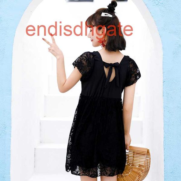 

factoryq79mspring women's large size one-piece conservative cover belly show thin chest gather solid color skirt swim, White;black